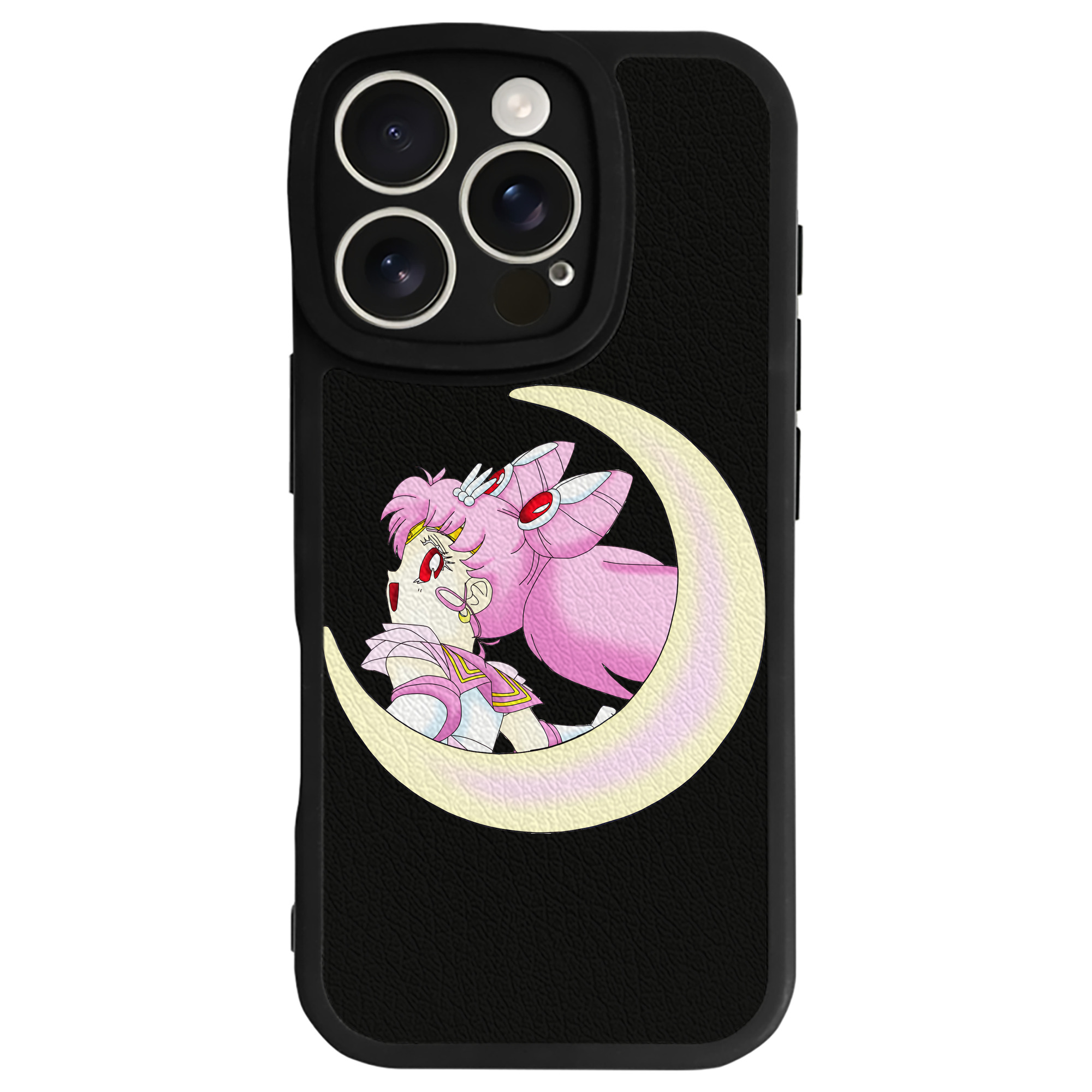 （画像用） 美少女戦士セーラームーン ちびうさ Sailor Moon Chibiusa Tsukino Usagi Small Lady Serenity 【iPhone 16シリーズ対応】シリコンスマホケース（レザー調） 材質：シリコン